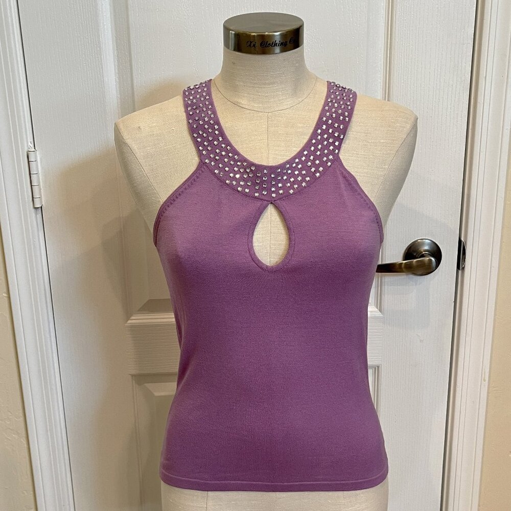 Keyhole Neckline Tank - Lavender